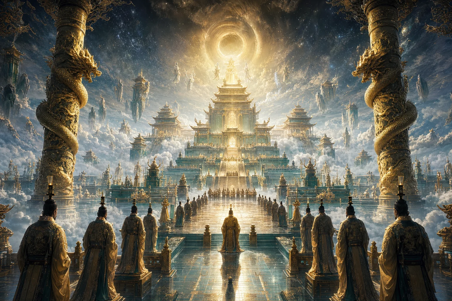 The Taoist Heavenly Court floating above the clouds — 天庭