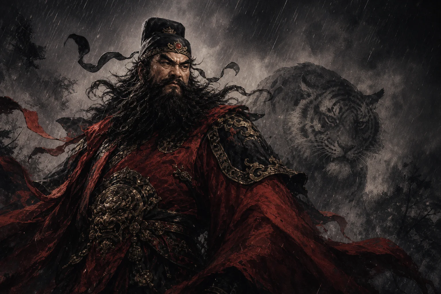 Black Myth: Zhong Kui — rain, tiger, and ghost-slaying sword in the first CG teaser