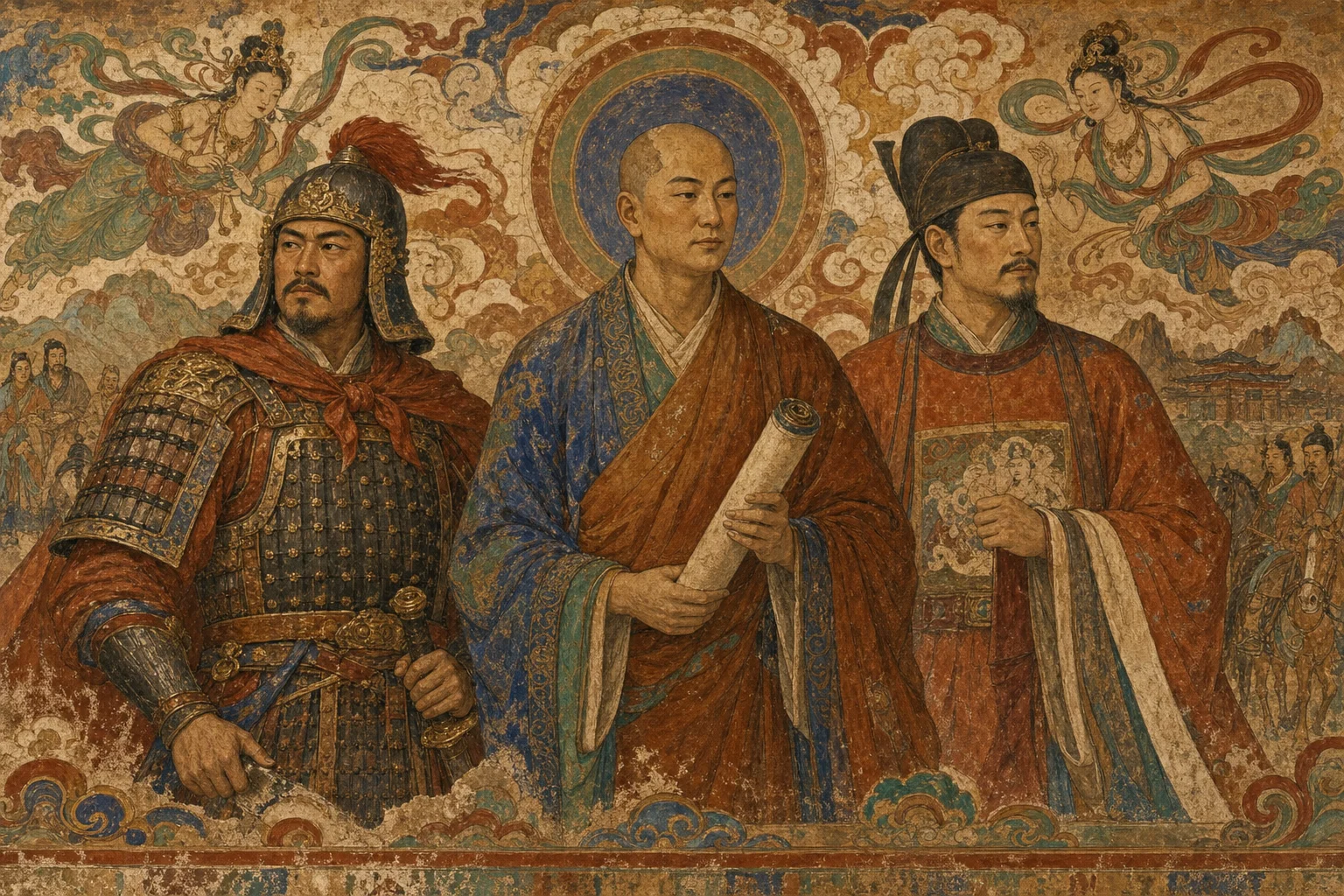 Zhang Yichao, Wuzhen, and Tang frontier figures — key people in Blood Message history