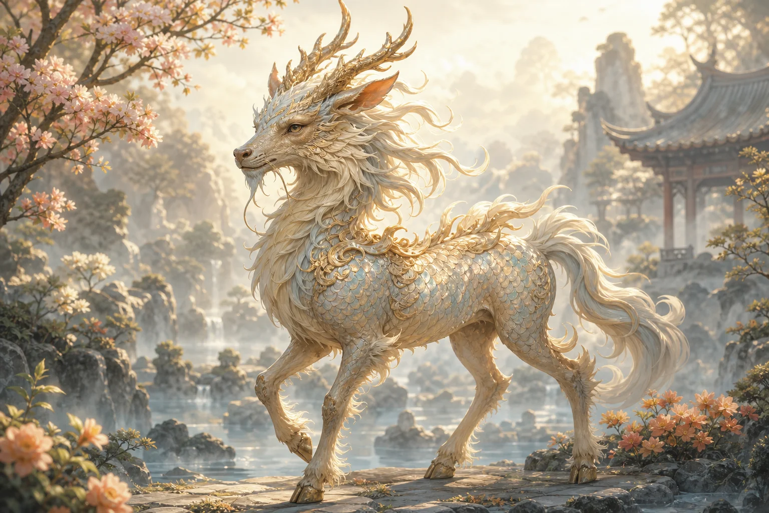 The qilin — gentle auspicious beast of Chinese folklore