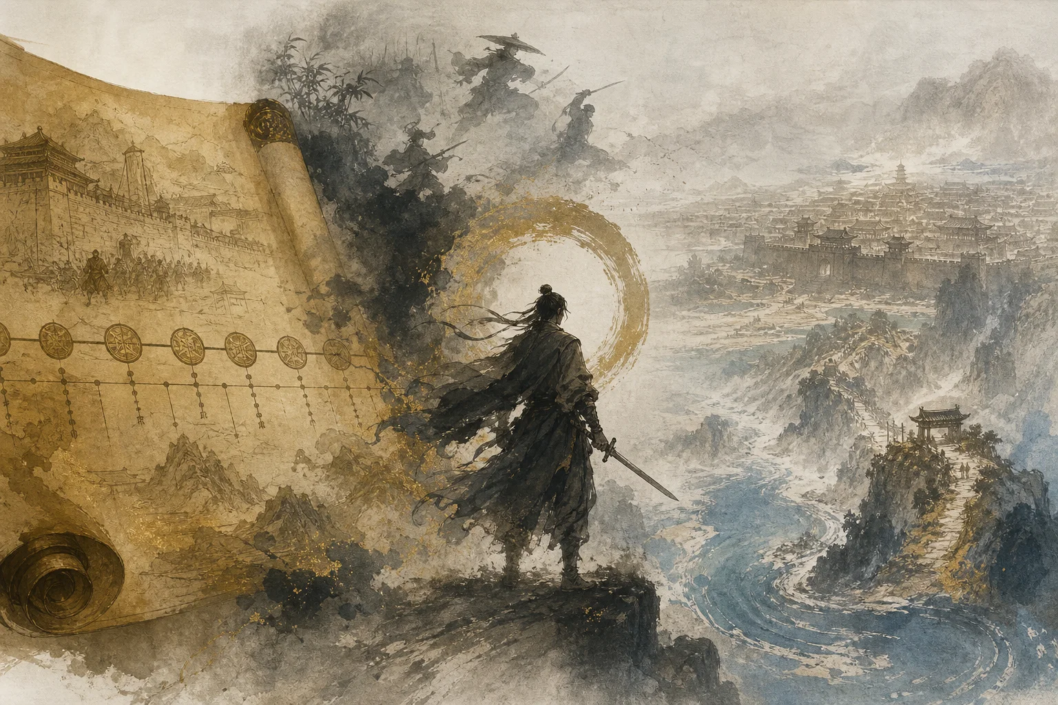 Where Winds Meet — Five Dynasties history, wuxia genre, and game fiction layers blending together