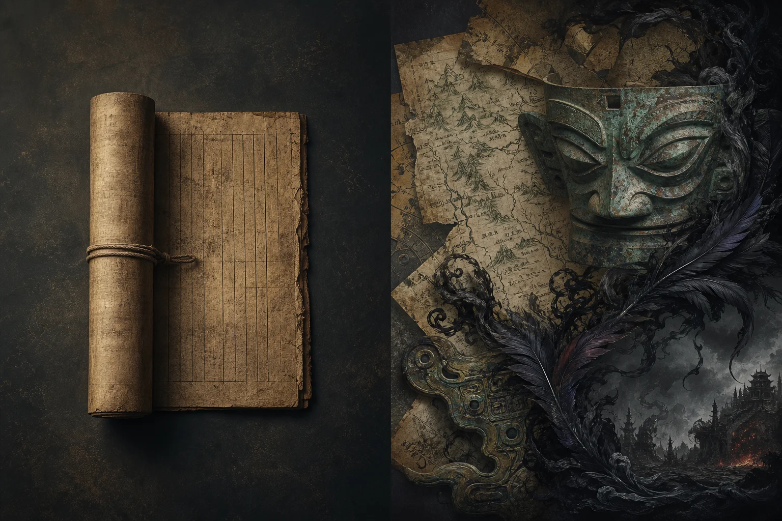 Adaptation comparison — single novel retelling versus multi-layer history myth horror blend