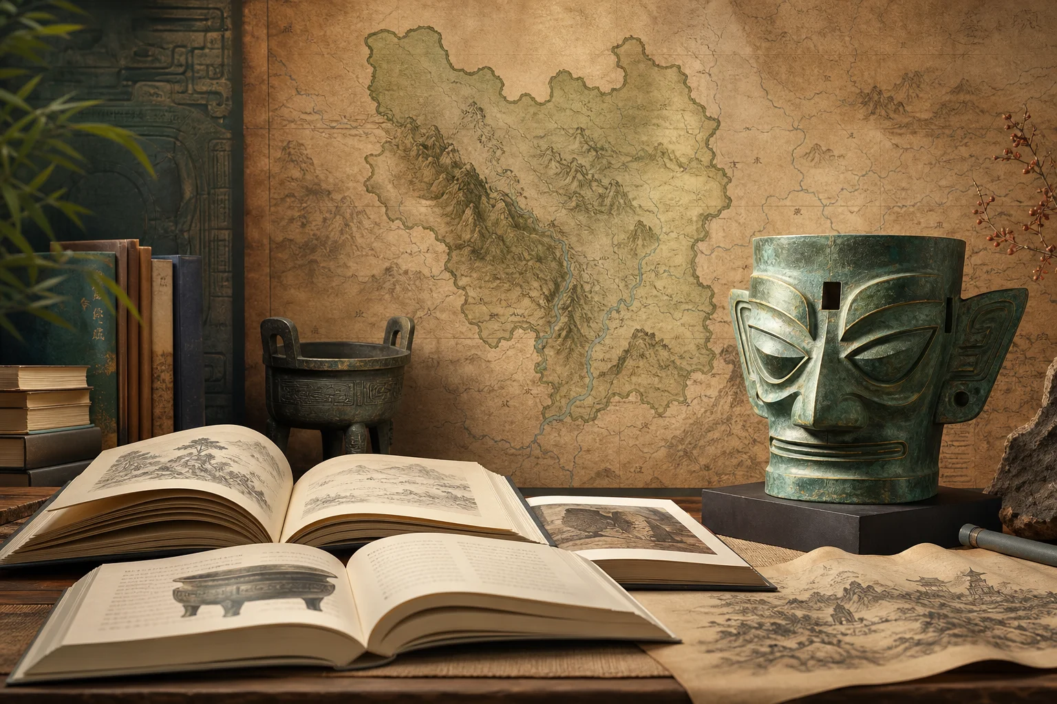 Books, Sanxingdui bronzes, and late Ming maps — further reading beyond the WUCHANG primers
