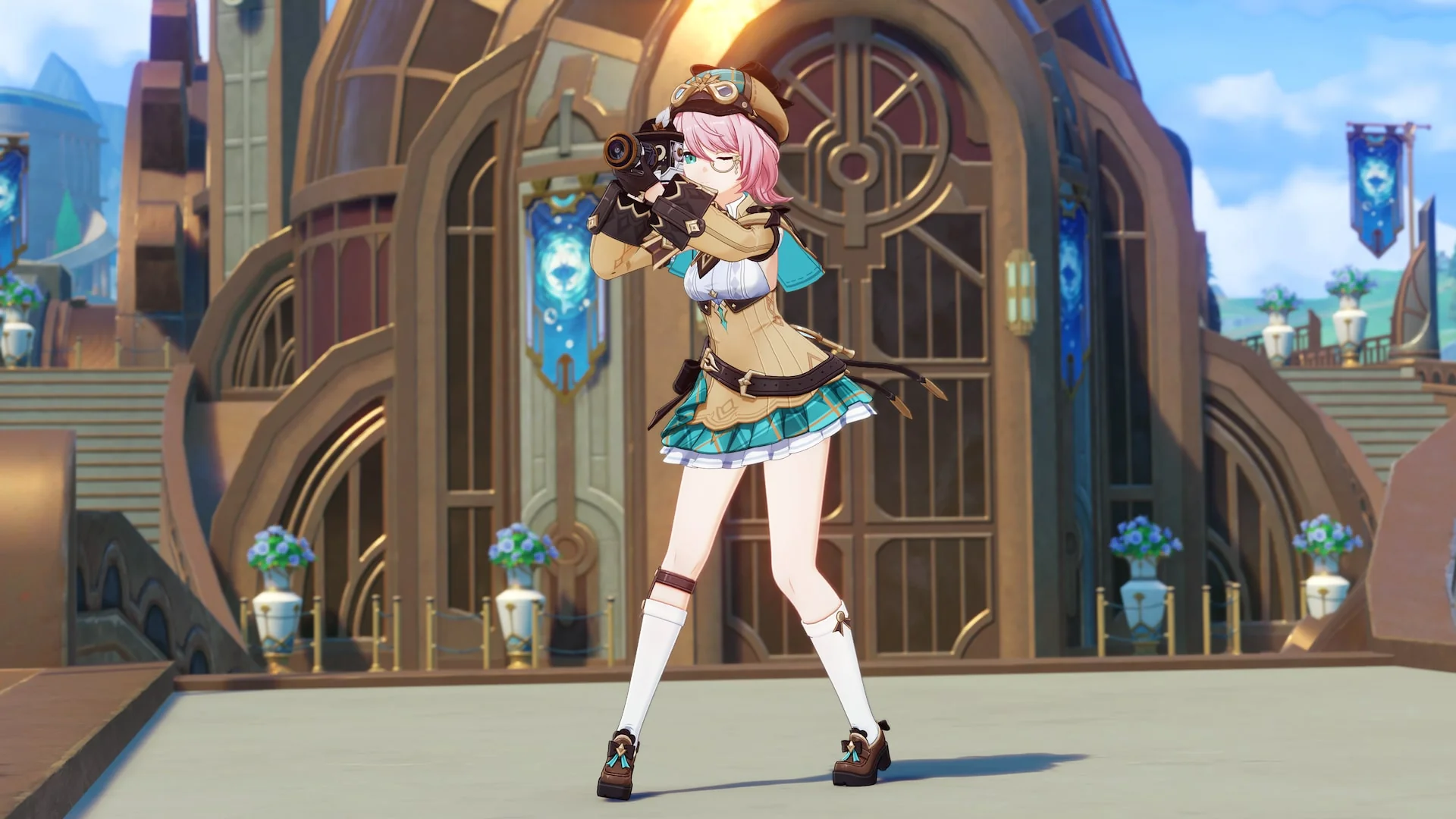 Genshin Impact — in-game screenshot: Archon Quest dialogue scene with character portraits and in-engine lighting in Liyue