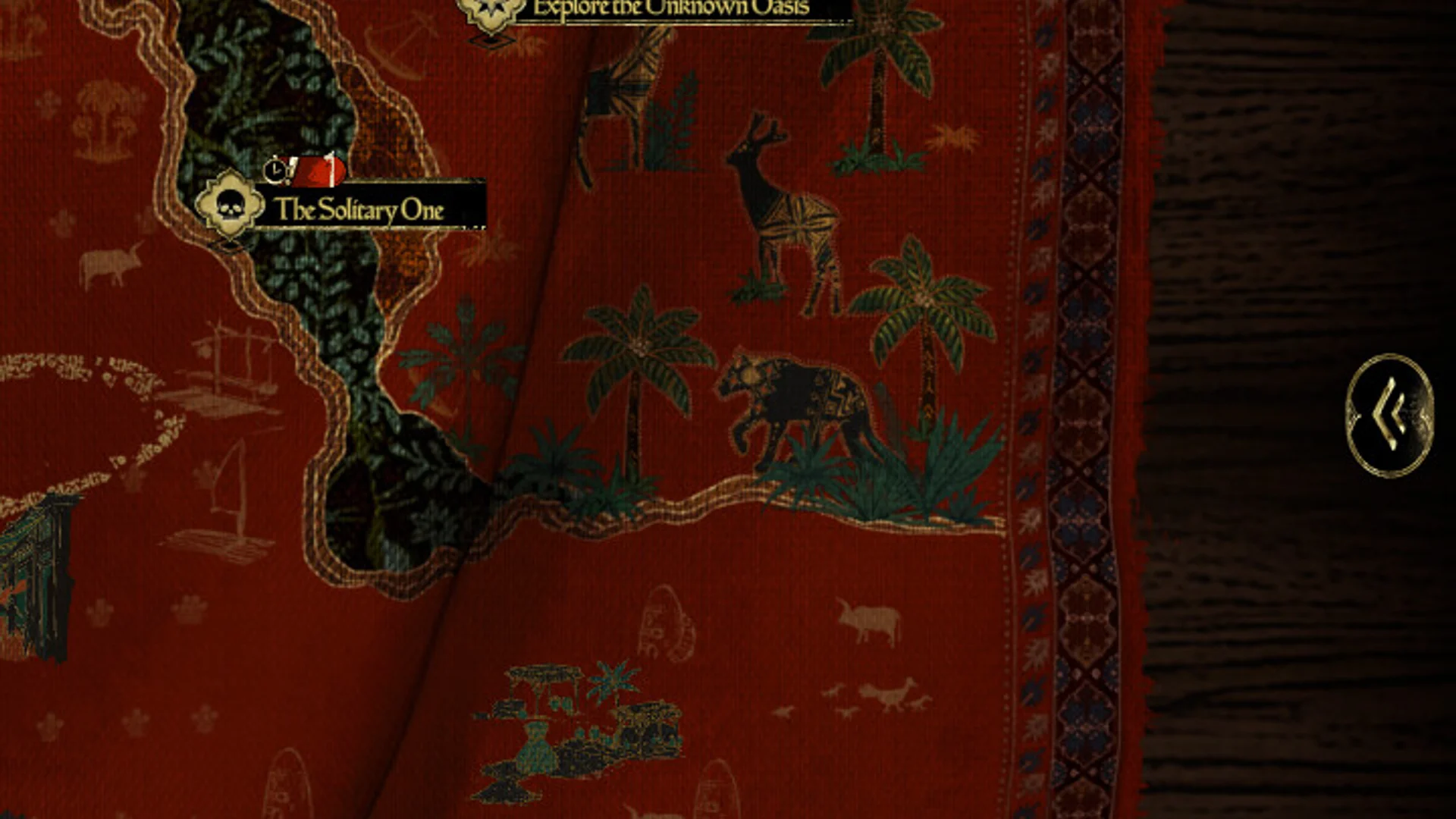 Sultan's Game — in-game screenshot: Execution Day countdown beside map nodes and cards as a run nears its deadline